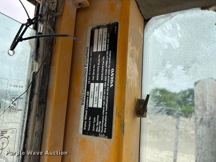 image for item FG0380 2001 Volvo L150D wheel loader