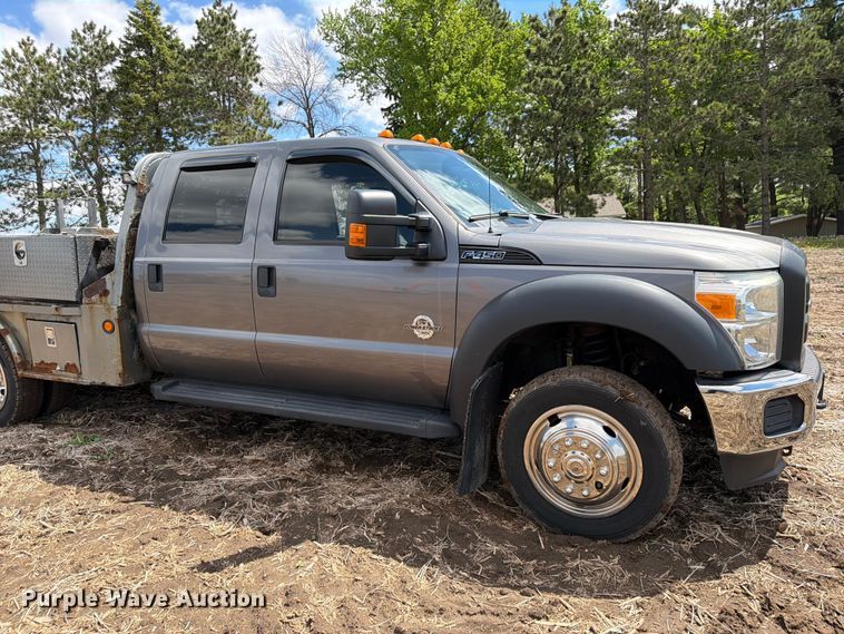 image for item FK0182 2012 Ford F450 Super Duty Crew Cab flatbed truck
