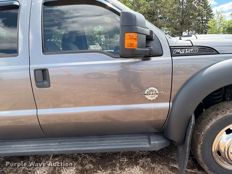 image for item FK0182 2012 Ford F450 Super Duty Crew Cab flatbed truck