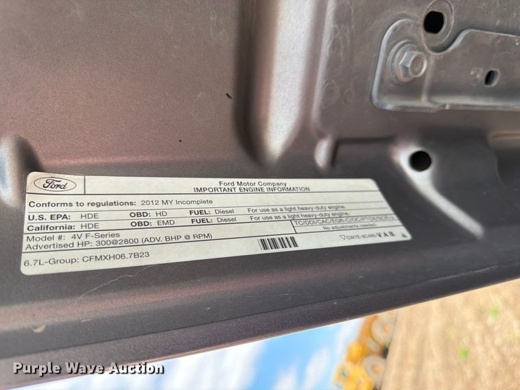 image for item FK0182 2012 Ford F450 Super Duty Crew Cab flatbed truck