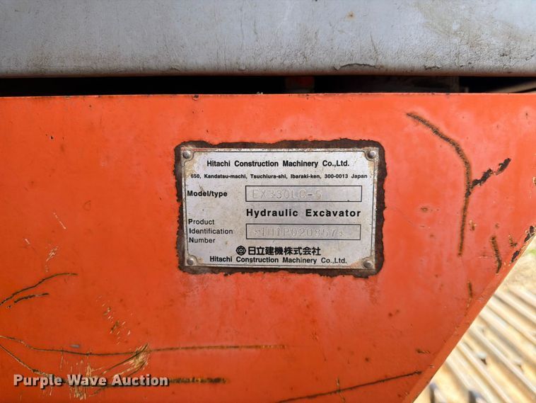 image for item FK0186 1999 Hitachi EX330LC-5 excavator