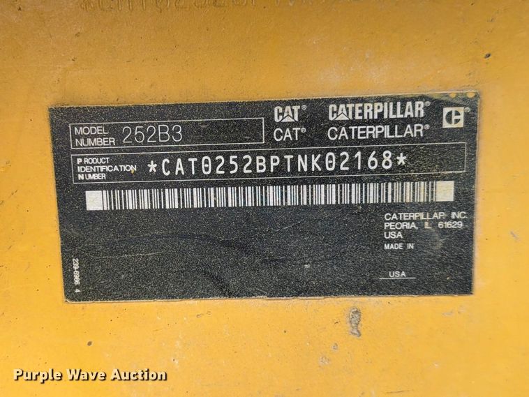 image for item FK0191 2013 Caterpillar 252B3 skid steer loader