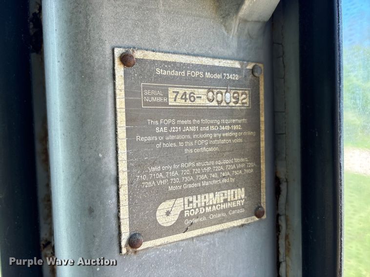 image for item FK1497 1996 Champion 710A motor grader