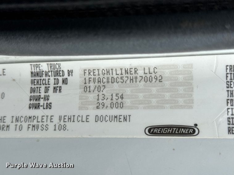 image for item NA9313 2007 Freightliner Business Class M2 utility / service truck