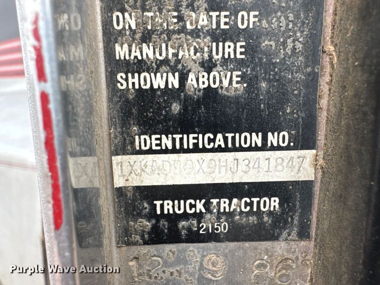 image for item NA9320 1987 Kenworth T600A dump truck