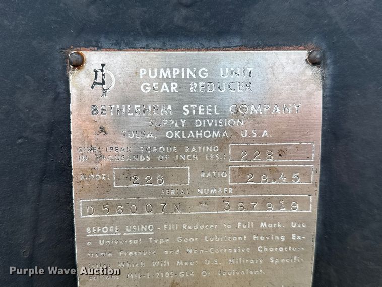 image for item NA9342 Lufkin/Bethlehem 228 pump jack