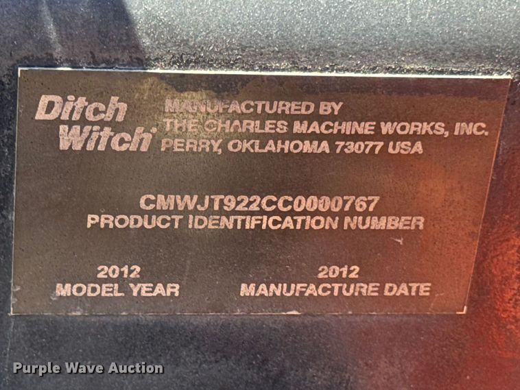 image for item OE9560 2012 Ditch Witch JT922 directional boring unit