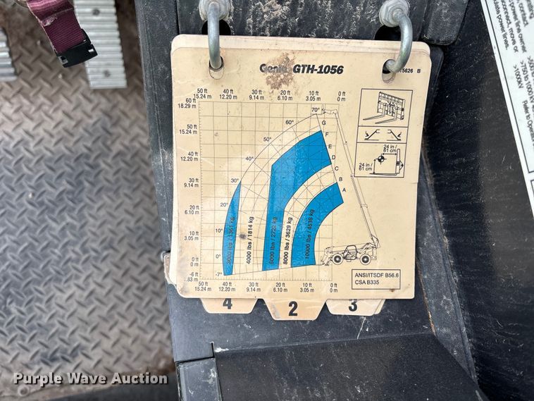 image for item YA1427 2020 Genie GTH-1056 telehandler