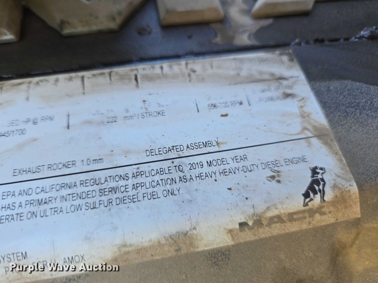 image for item YA1742 2020 Mack Granite GR64F dump truck