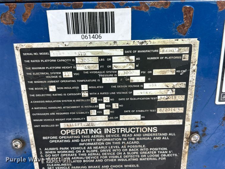 image for item YA2826 2014 SkyLift 53TD tracked boom lift