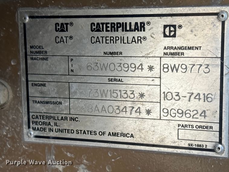image for item YA3036 1994 Caterpillar 773B articulated haul truck