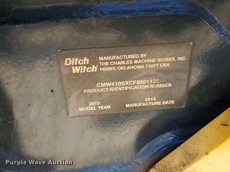 image for item YA3046 2015 Ditch Witch 410SX trencher