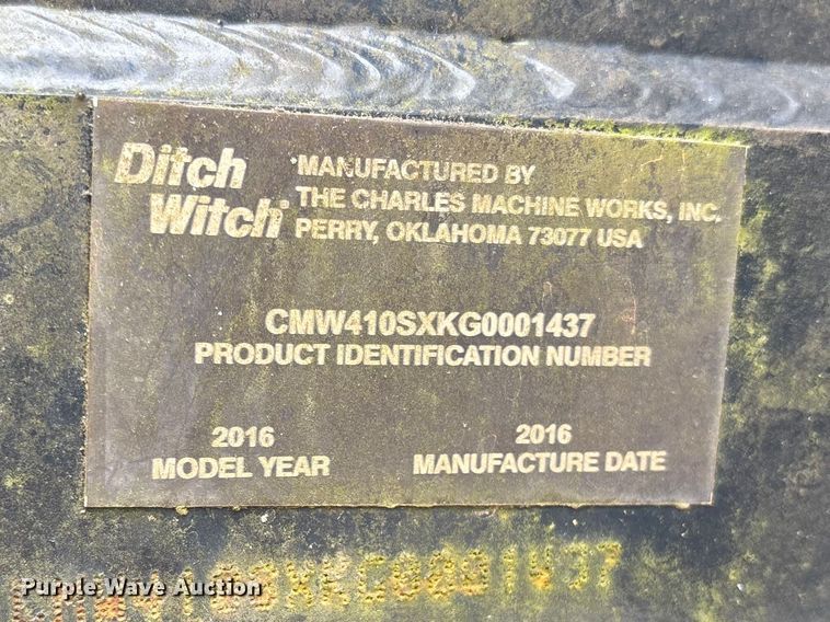 image for item YA3076 2016 Ditch Witch 410SX trencher