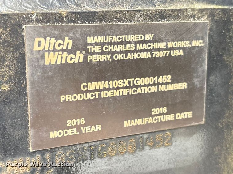image for item YA3077 2016 Ditch Witch 410SX trencher