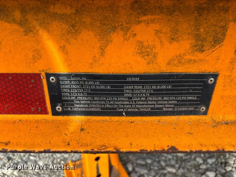 image for item YA3082 2020 Lucon 5T142BW-HDP equipment trailer