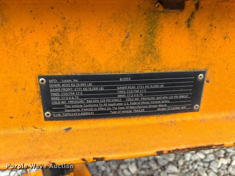 image for item YA3088 2020 Lucon 5T142BW-HDP equipment trailer