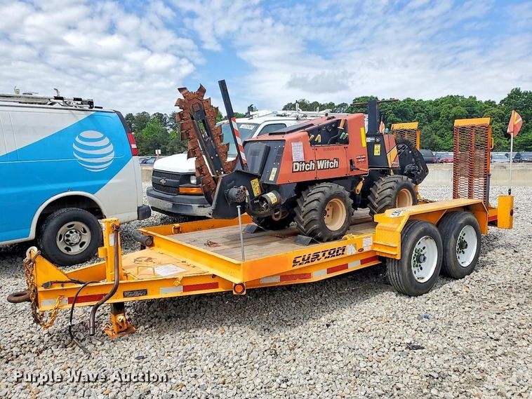 image for item YA3098 2020 Lucon 5T142BW-HDP equipment trailer with 2016 Ditch Witch 410SX trencher