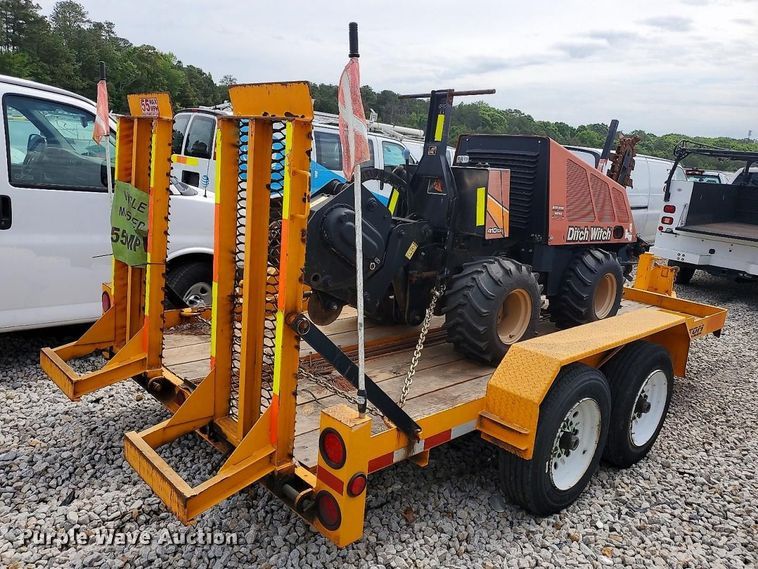 image for item YA3098 2020 Lucon 5T142BW-HDP equipment trailer with 2016 Ditch Witch 410SX trencher