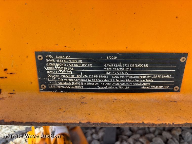 image for item YA3098 2020 Lucon 5T142BW-HDP equipment trailer with 2016 Ditch Witch 410SX trencher