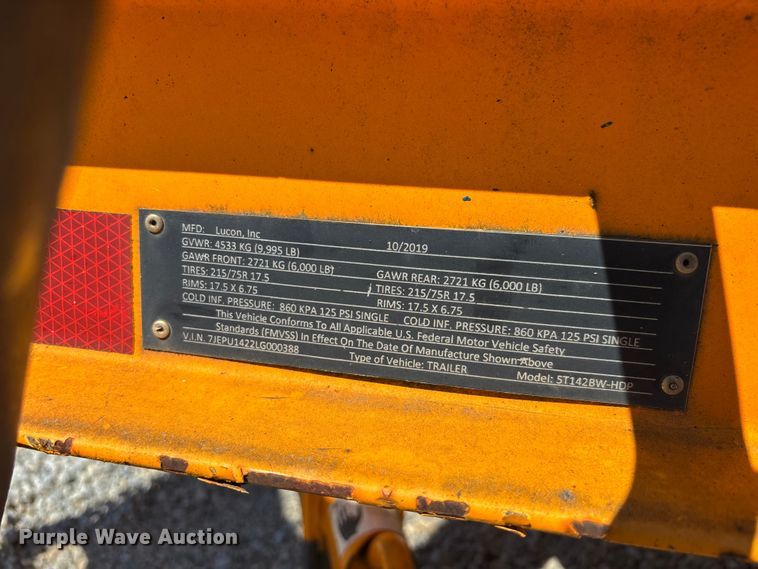 image for item YA3100 2020 Lucon 5T142BW-HDP equipment trailer