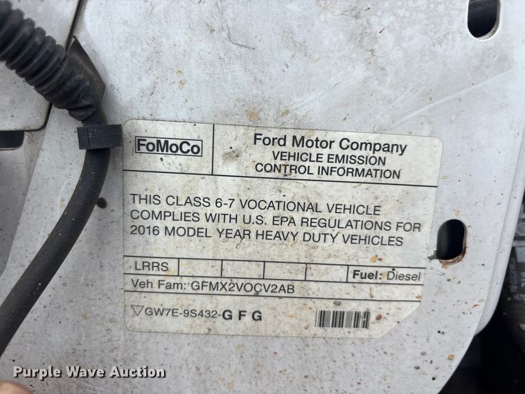 image for item YA3330 2016 Ford F750 Super Duty forestry bucket truck