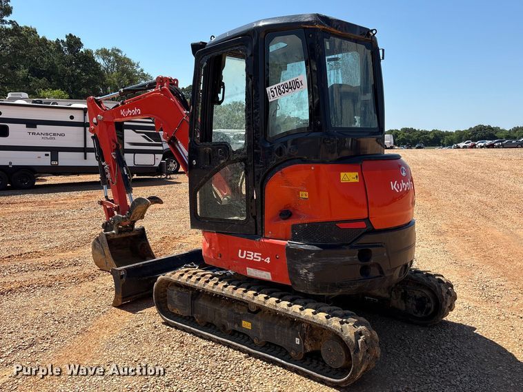 image for item YA3486 2024 Kubota U35-4 mini excavator