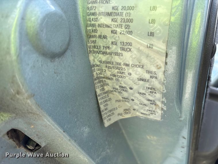 image for item YA3512 2006 Sterling L9500 crane truck