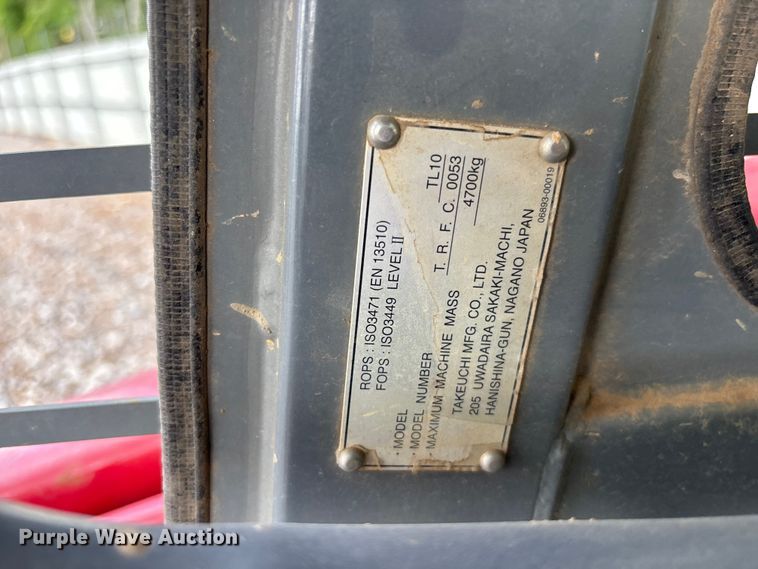 image for item YA3519 2014 Takeuchi TL10 tracked skid steer loader