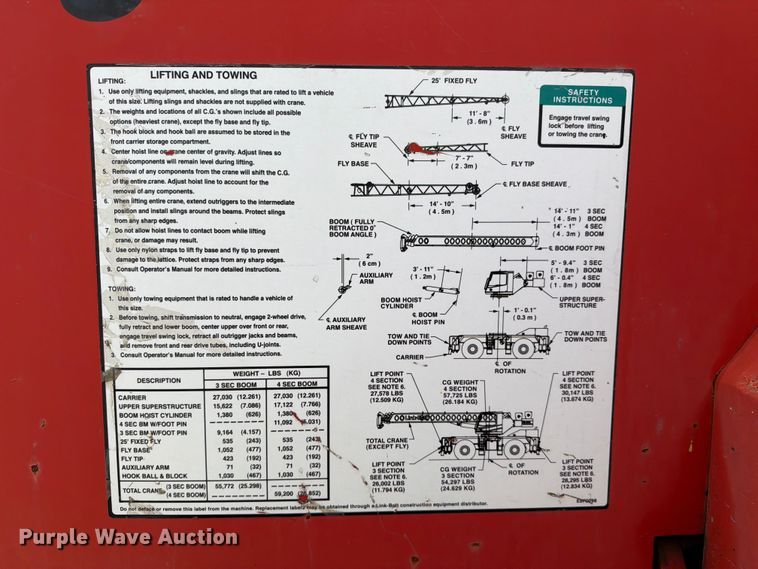 image for item YA3552 2012 Link-Belt RTC8030 crane