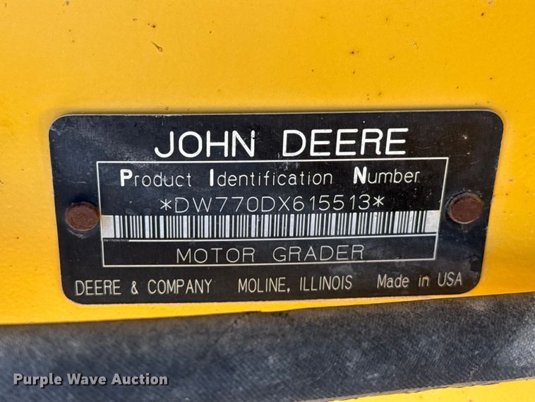 image for item EW4611 2007 John Deere 770D motor grader