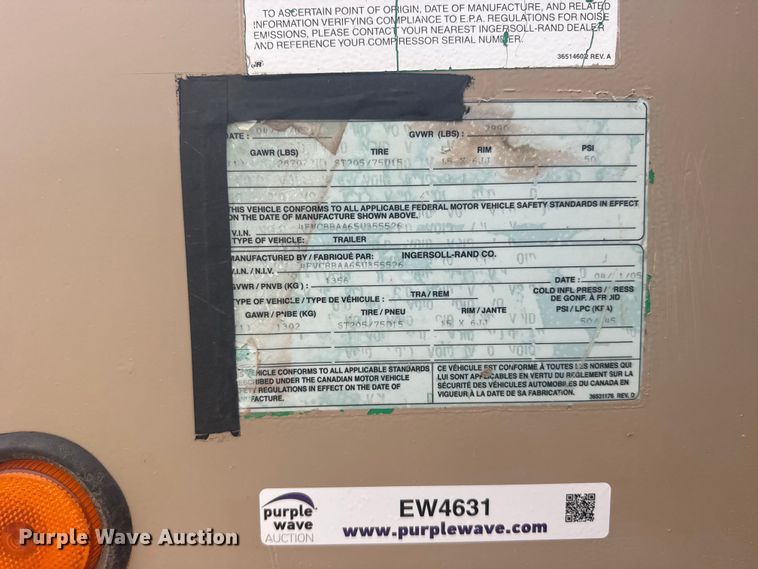 image for item EW4631 Ingersoll Rand air compressor