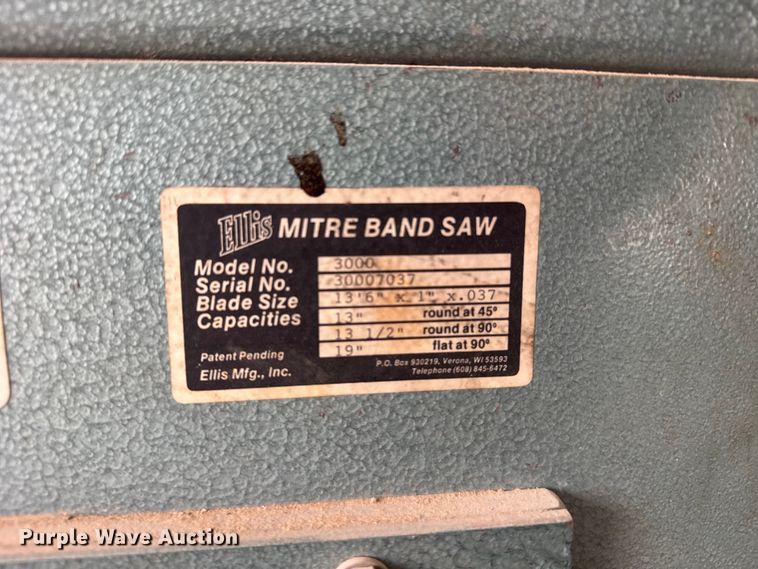 image for item EW4633 Ellis 3000 horizontal metal band saw