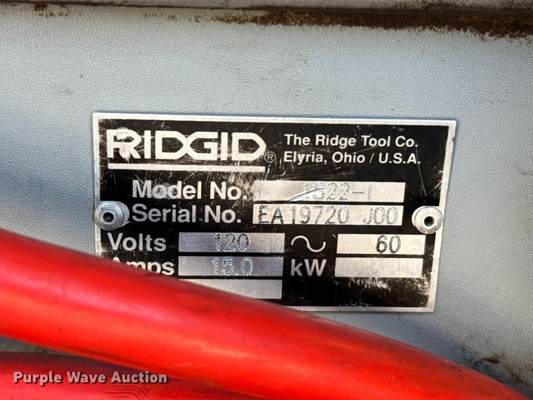image for item EW4659 Ridgid 1822-1 pipe threader