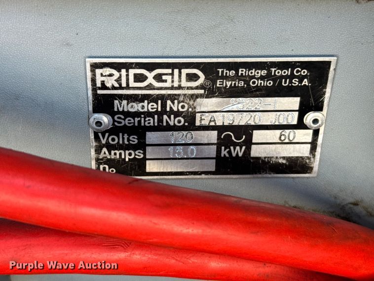 image for item EW4659 Ridgid 1822-1 pipe threader