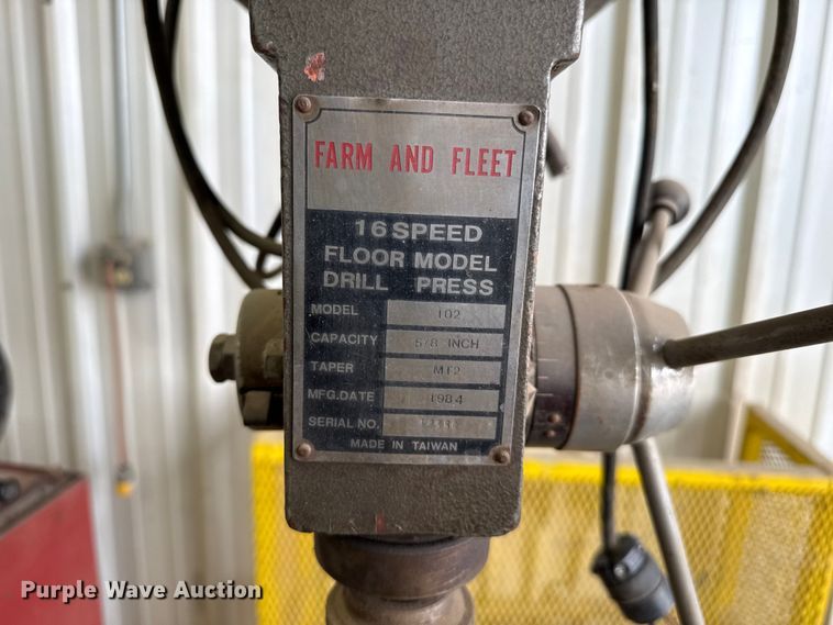 image for item FB6617 1984 Farm and Fleet 102 drill press