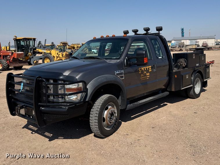 image for item GP9689 2008 Ford F550 Super Duty Ext. Cab flatbed truck