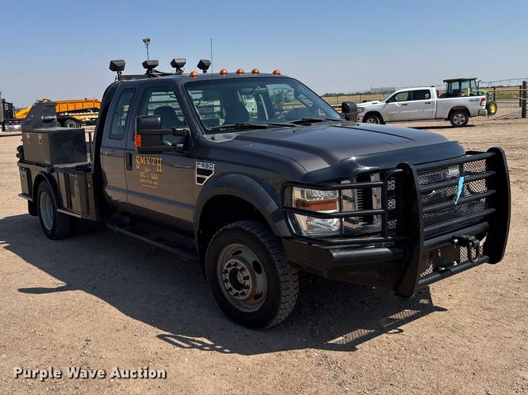 image for item GP9689 2008 Ford F550 Super Duty Ext. Cab flatbed truck