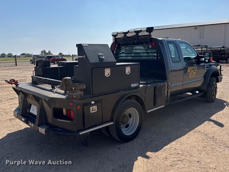 image for item GP9689 2008 Ford F550 Super Duty Ext. Cab flatbed truck