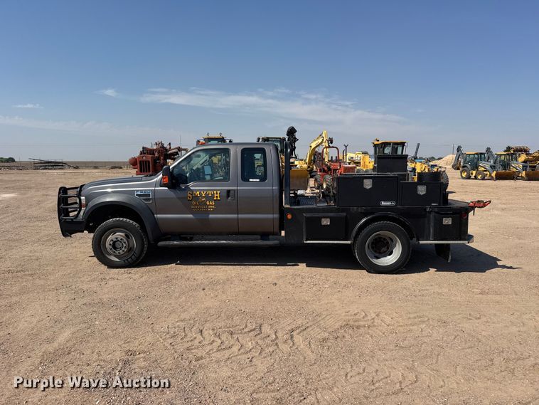 image for item GP9689 2008 Ford F550 Super Duty Ext. Cab flatbed truck