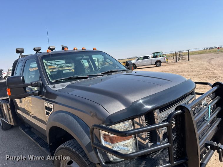image for item GP9689 2008 Ford F550 Super Duty Ext. Cab flatbed truck