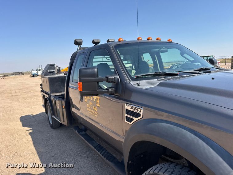 image for item GP9689 2008 Ford F550 Super Duty Ext. Cab flatbed truck