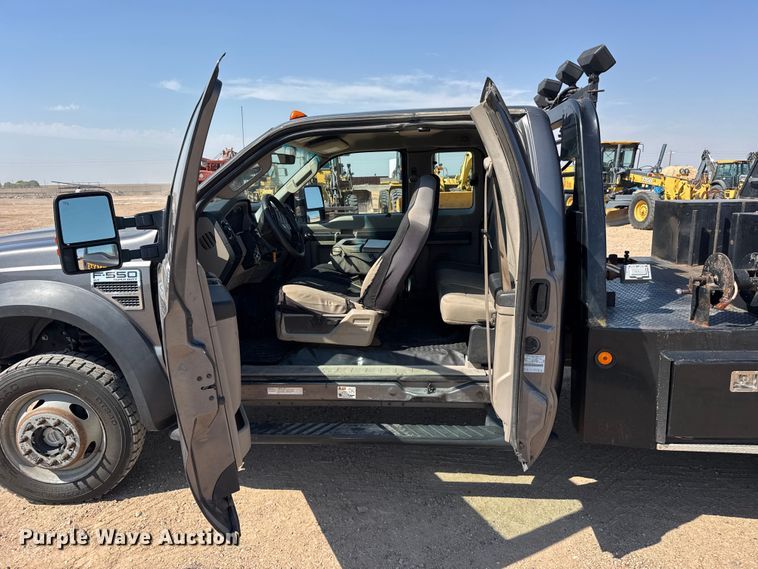 image for item GP9689 2008 Ford F550 Super Duty Ext. Cab flatbed truck