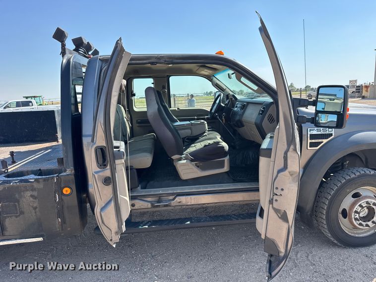 image for item GP9689 2008 Ford F550 Super Duty Ext. Cab flatbed truck