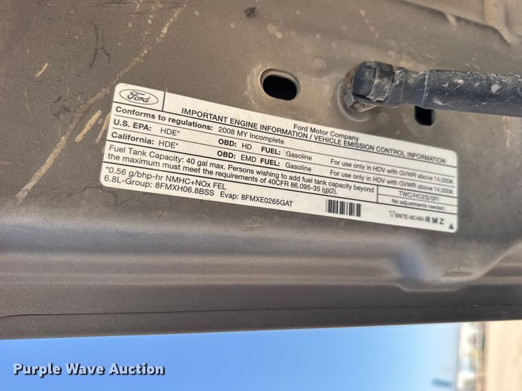 image for item GP9689 2008 Ford F550 Super Duty Ext. Cab flatbed truck