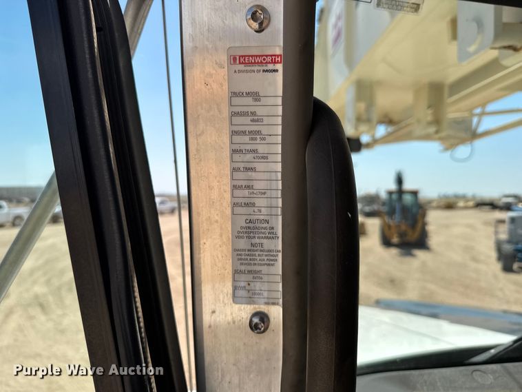 image for item GP9694 2016 Kenworth T800 crane truck