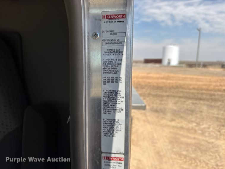 image for item GP9694 2016 Kenworth T800 crane truck