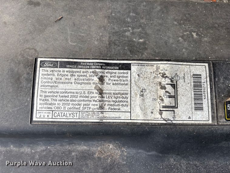 image for item DU6252 2002 Ford F150 Ext. Cab pickup truck