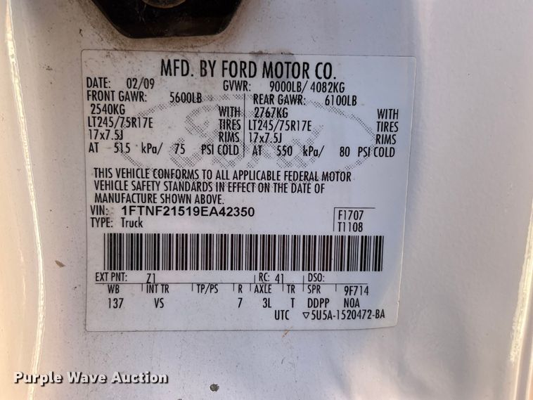 image for item DV4337 2009 Ford F250 Super Duty pickup truck
