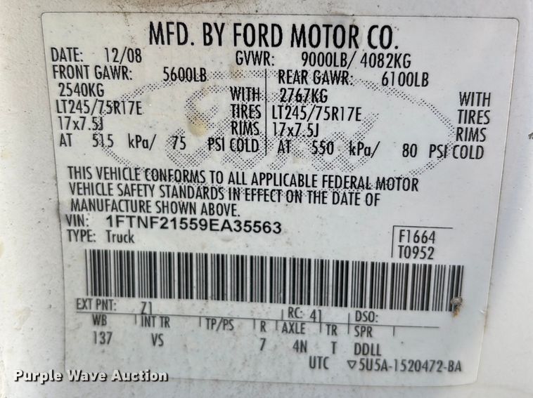 image for item DV4338 2009 Ford F250 Super Duty pickup truck