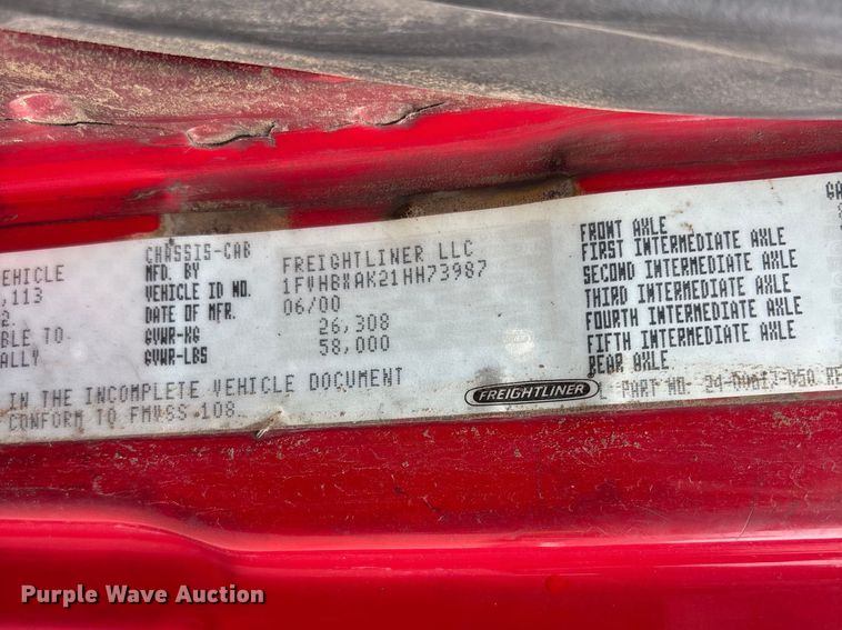image for item DV4382 2001 Freightliner FL80 dump truck